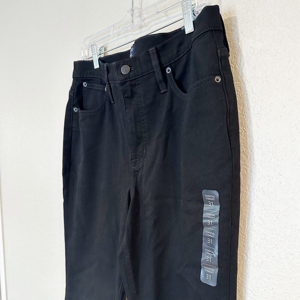 J. Crew Factory Essential Straight‎ Leg Jean In All-Day Stretch Black Size 31 - Picture 4 of 8